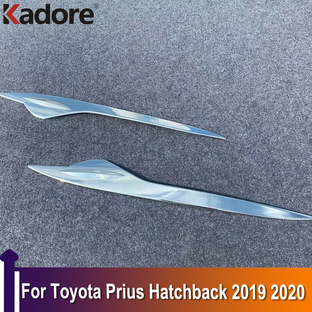 

For Toyota Prius Hatchback 2019 2020 Chrome Headlight Eyebrows Eyelid Trim Eye Lid Cover Trim Decoration Exterior Accessories