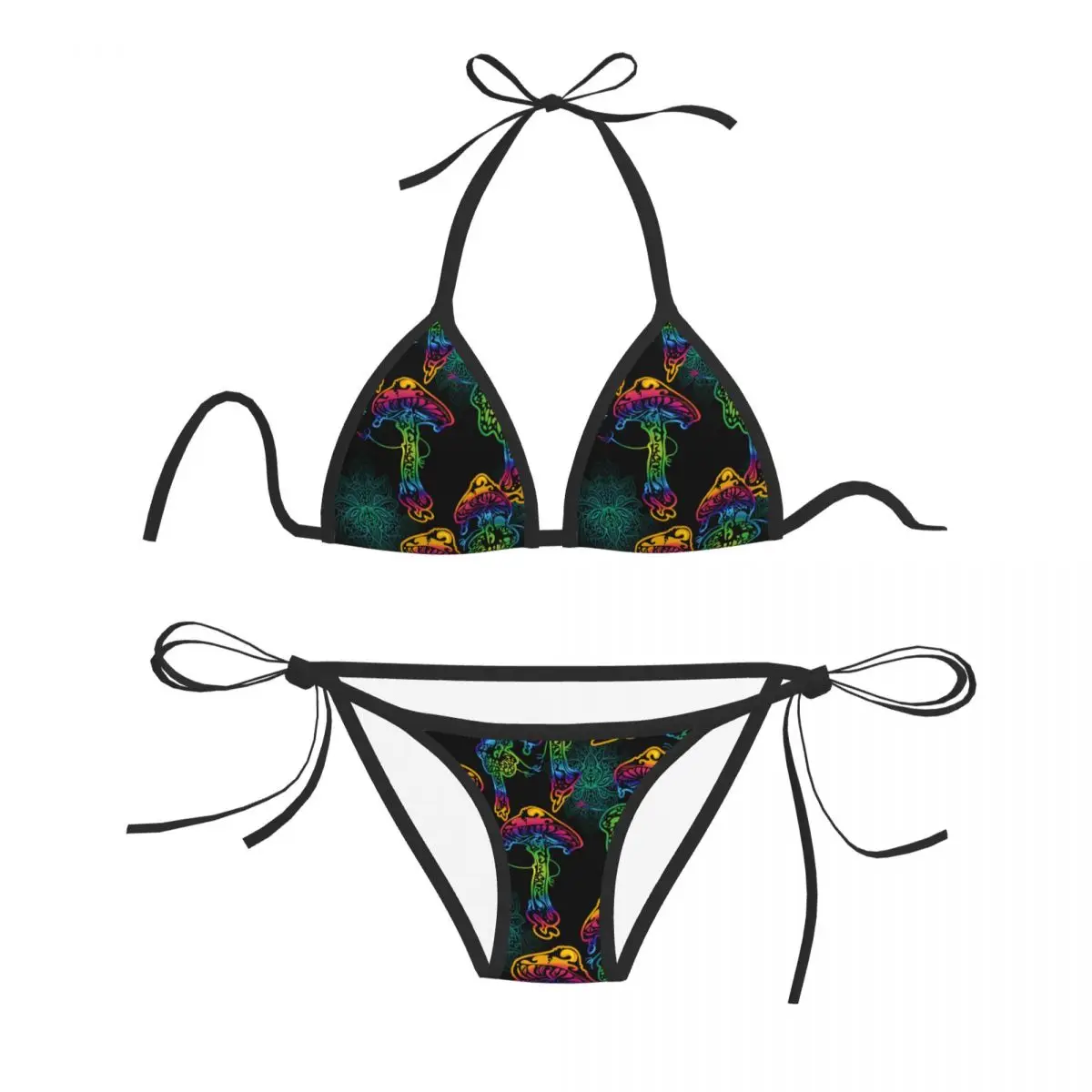 

Sexy Bikini 2023 Psychedelic Magic Mushrooms Swimsuit Women Swimwear Bikini Set Bathing Suit Beach Wear