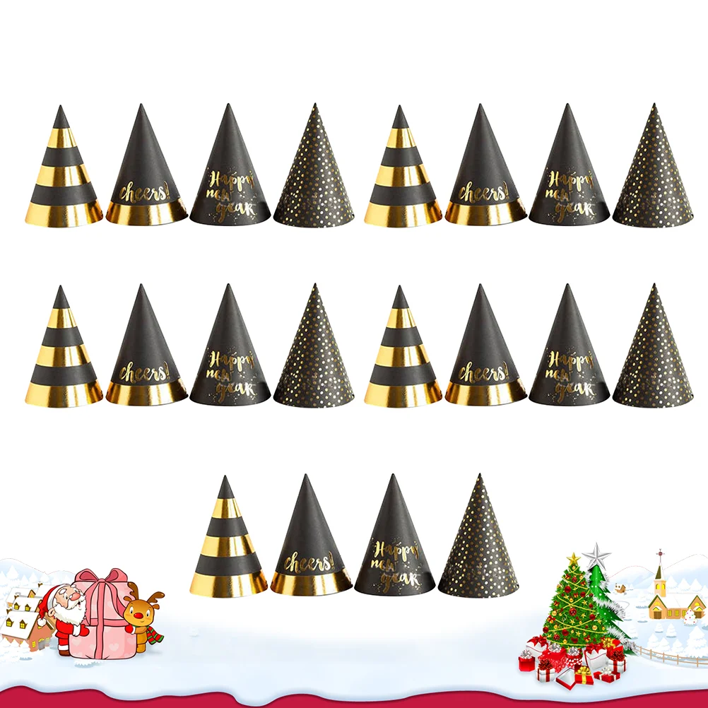 

New Party Hats Years Year Eve Supplies Hat Happy Birthdaydecor Adults Christmas Kids Paper Tiara Cone Headband Headbands Novelty