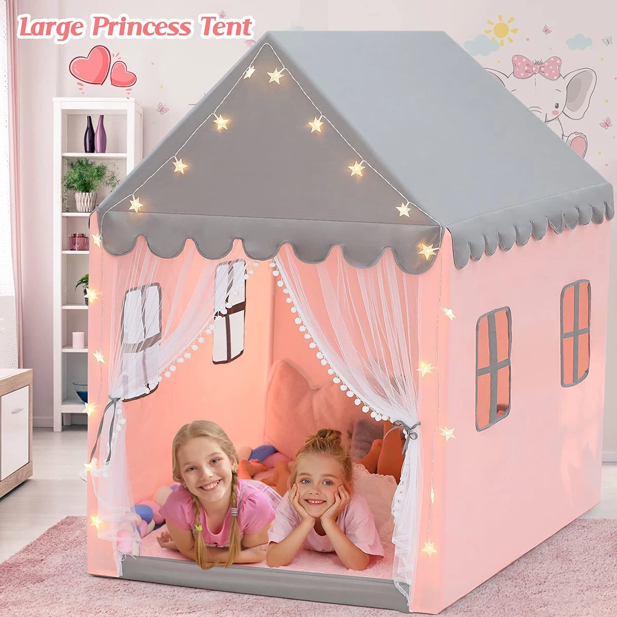 Children Play Tent Princess Castle House Cartoon Game Room w