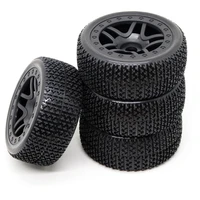 4pcs 110mm rc rubber racing tire 17mm hub hex for 17 18 110 armaa traxxas slash 2wd 4wd rc car monster truck big foot on road