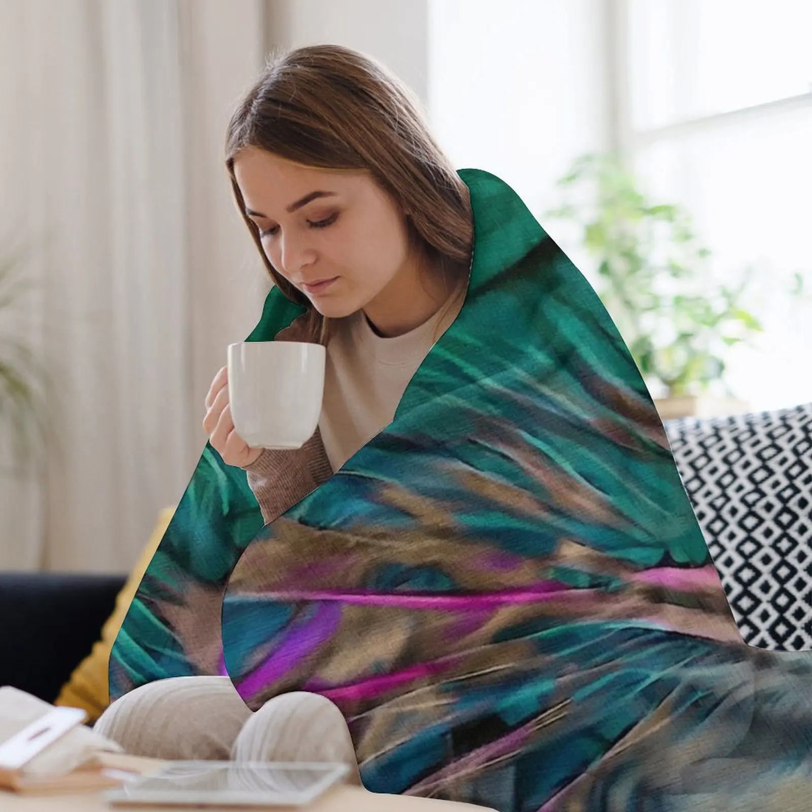 Мара verde кот чат леа рош картины котенок Плед Детские одеяла для кровати