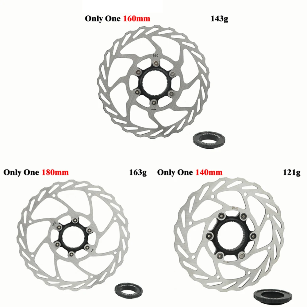 

160mm 180mm Bicycle Disc Brake Rotor Center Lock Mountain Road Bike MTB Heat Dissipation RS6 Hydraulic Disc Brakes Cycling Parts
