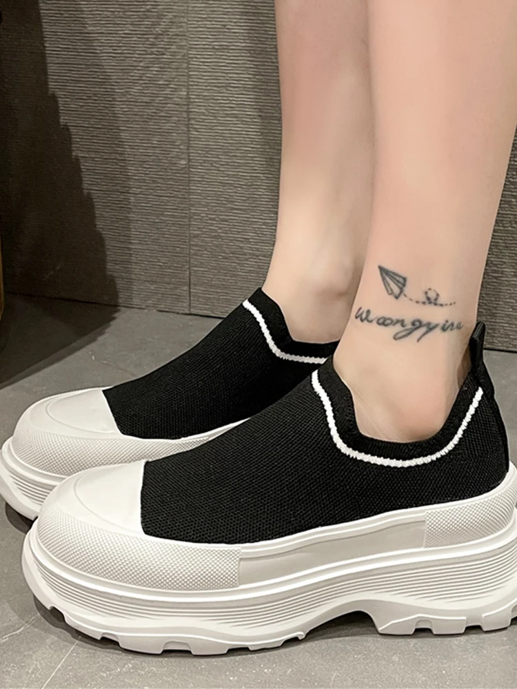 

Summer Platform Women Sandals 2022 Fad Autumn New Sport Running Shoes Walking Sneakers Mid Heels Mesh Breathable Women Sandals