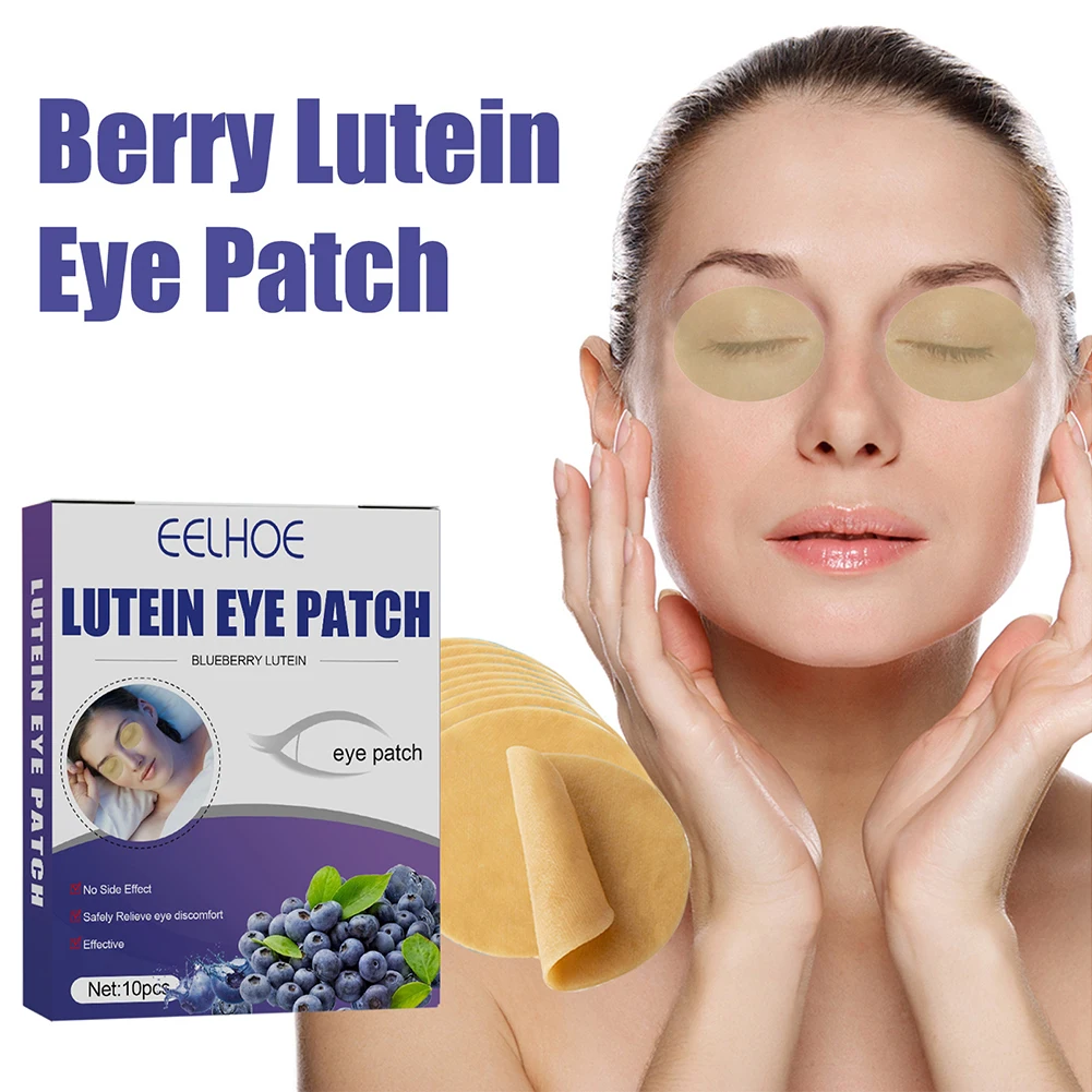

10pcs/Box Blueberry Lutein Eye Patches Relieve Eyes Fatigue Anti Age Eye Wrinkle Sleeping Eye Pads Skin Care