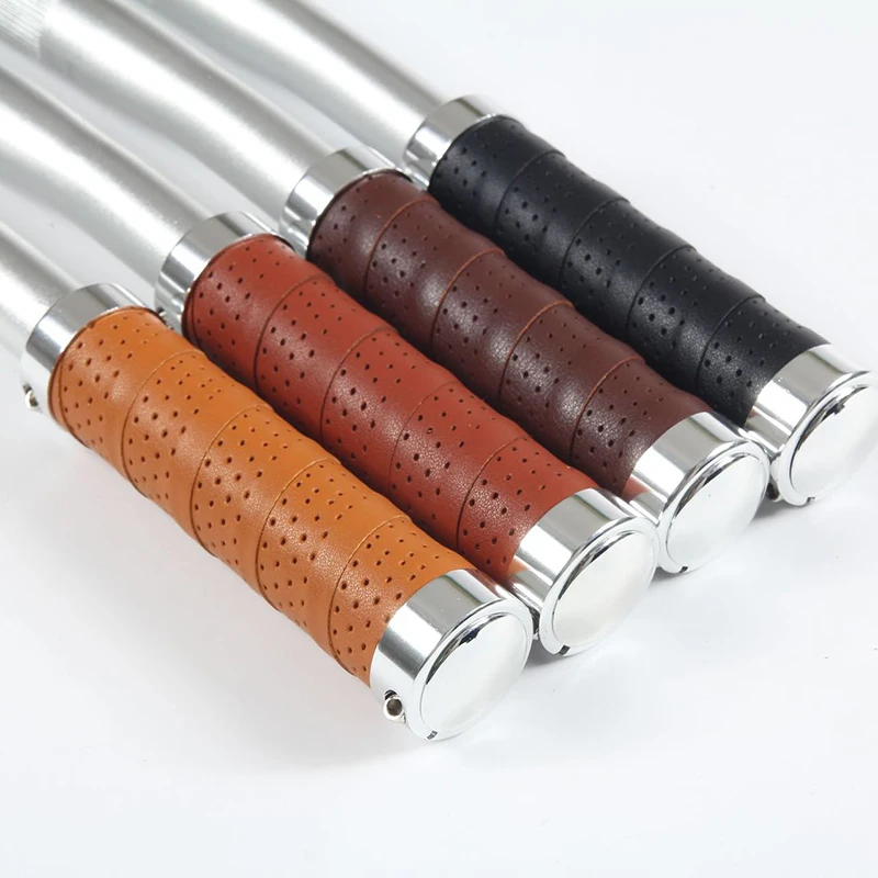 

Винтажный велосипед, городской велосипед для отдыха, 22,2 мм, ультра-волокнистая кожа, Ретро складной велосипедный захват с защелкой, доступно в четырех цветах