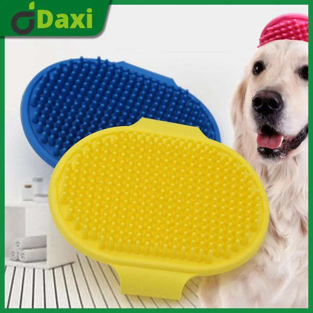 

Tpr Material Bristles Dog Scrub Massage Brush Massage Comb Hair Neatly Arranged Pet Shower Brush Remove Floating Hair Comb Hair