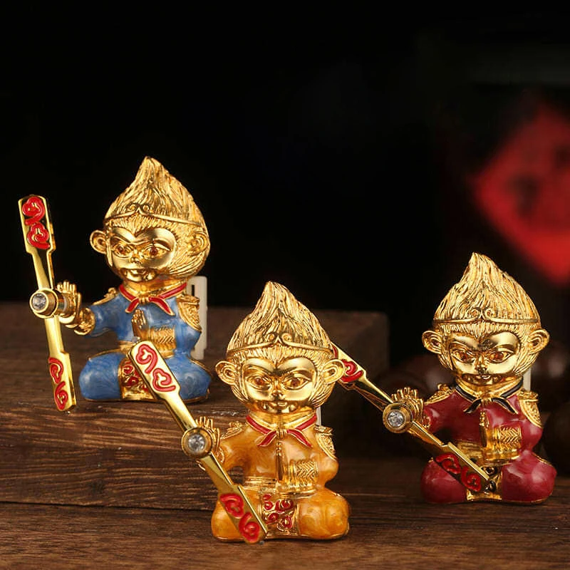 Фигурные украшения Monkey King Wukong автомобильный Кондиционер зажим для