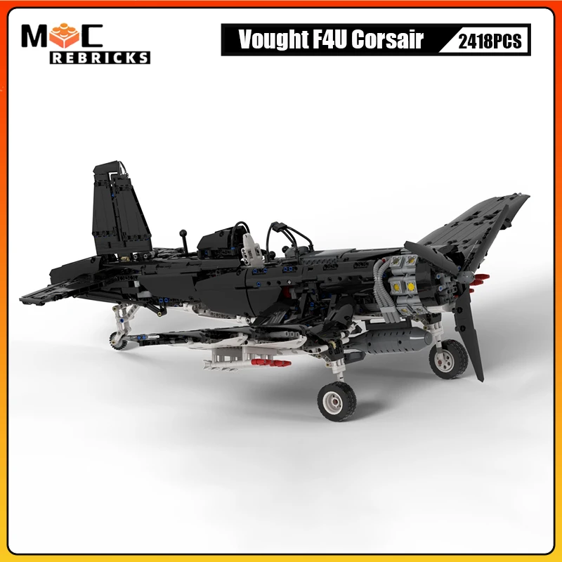 Высокотехнологичные строительные блоки самолёт серия высоко F4U Corsair WW2 военный