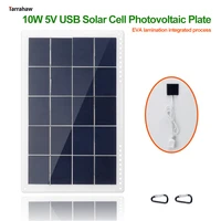 10w5v solar charging panel photovoltaic charger mobile power eva laminated usb output outdoor portable a grade pv cells plate
