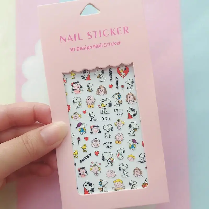 Милые аксессуары для ногтевого дизайна Sanrio Hello Kt Snoopy Мультяшные АНИМЕ Diy наклейки