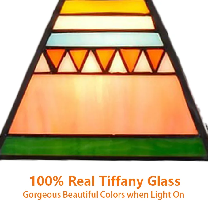 Креативный дизайн в винтажном стиле Tiffany треугольная фотолюстра с витражным
