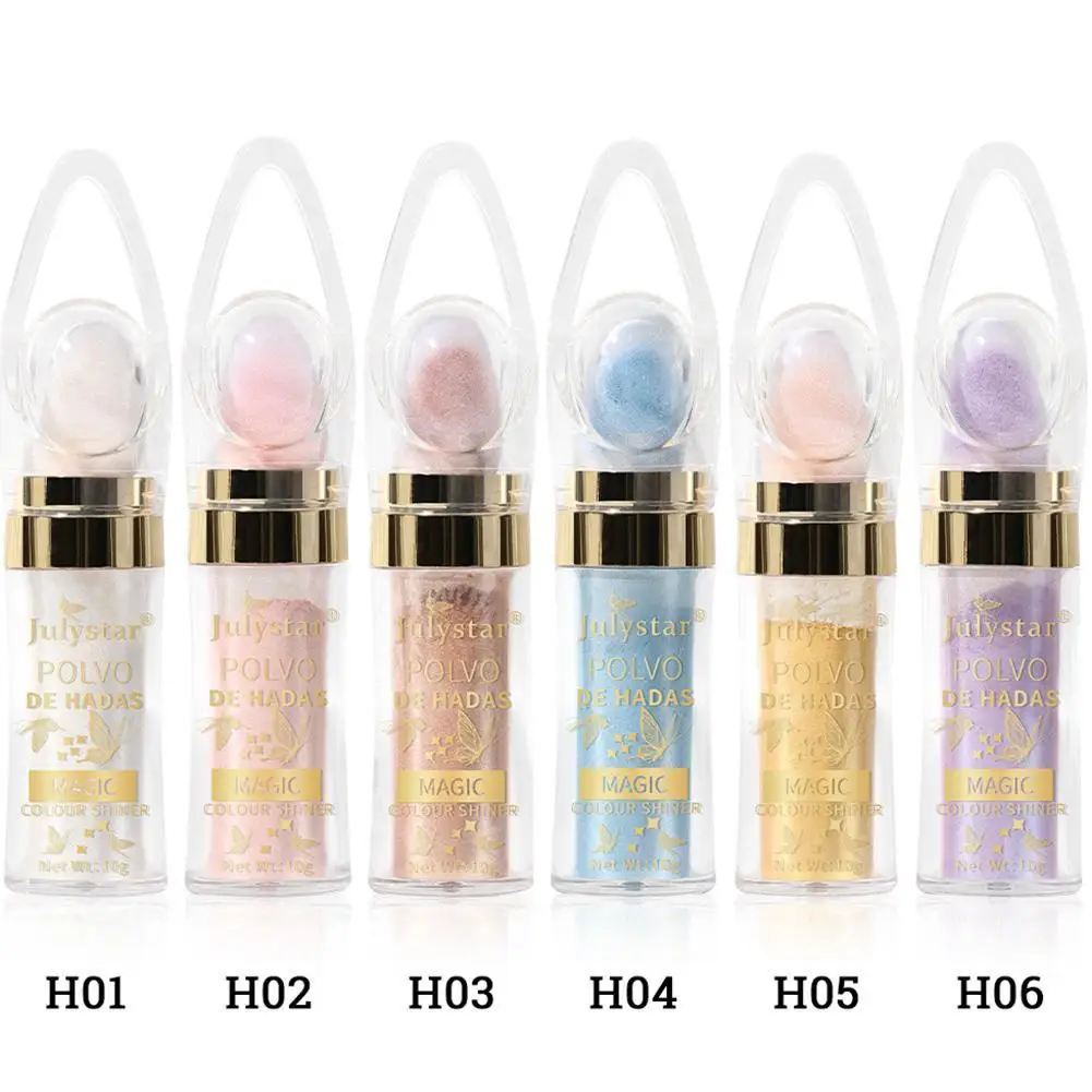 

Face Brighten Highlight Powder Contour Bronzer Facail Blush Glitter Glow Women Beauty Shimmer Fairy Highlight Patting Powder