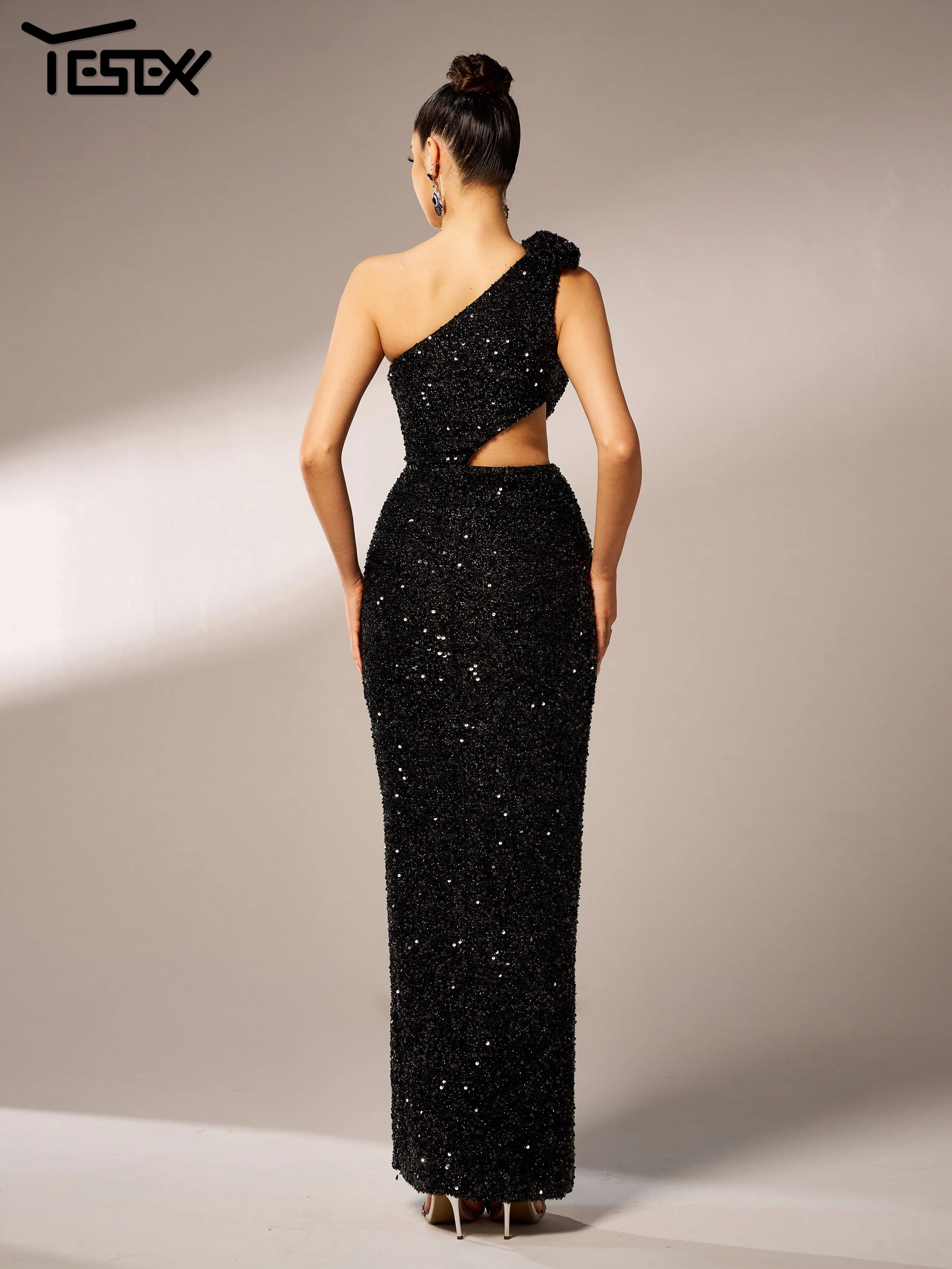 Yesexy черное новое женское шикарное элегантное асимметричное сексуальное