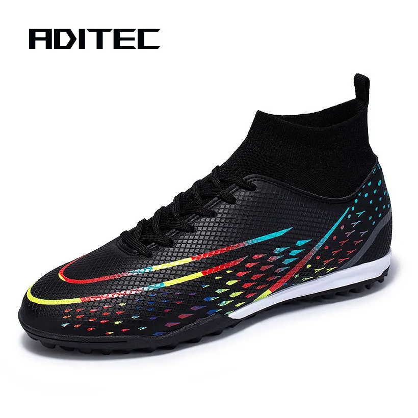 FG/HG/TF Men's football boots High ankle youth football shoes spikes professional training shoes Futsal football shoes