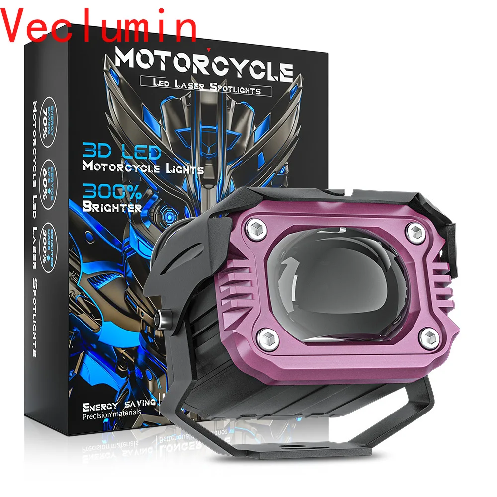 

Светодиодный прожектор для мотоцикла, противотуманная фара, 20 Вт, двухцветная вспышка, лазерный монитор с блокировкой и нагрузкой, вспомога...