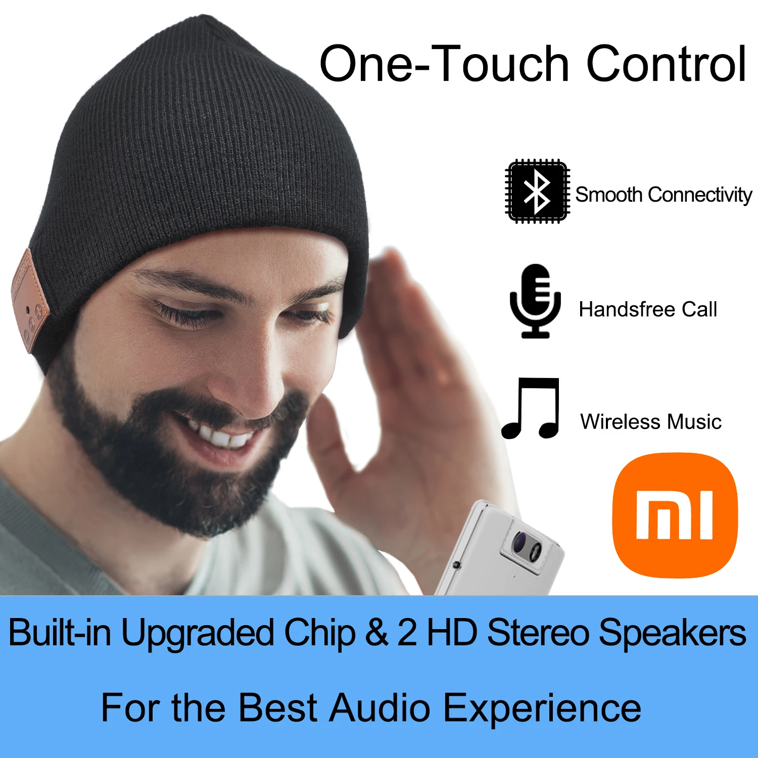 

Xiaomi Bluetooth 5,0 умные носимые Беспроводные наушники с голосовыми вызовами музыка уличные наушники для бега модная теплая шапка