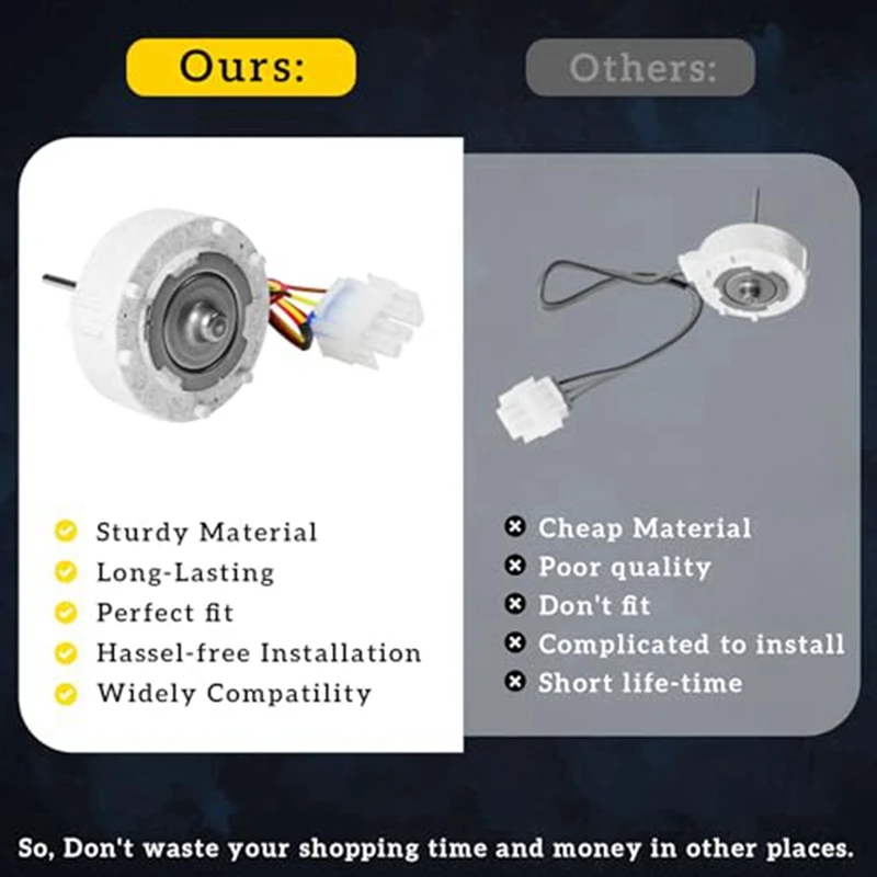 Двигатель вентилятора испарителя 1 шт. 809069201 AP6041795 Металл для Frigidaire Kenmore Electrolux DGHD2361