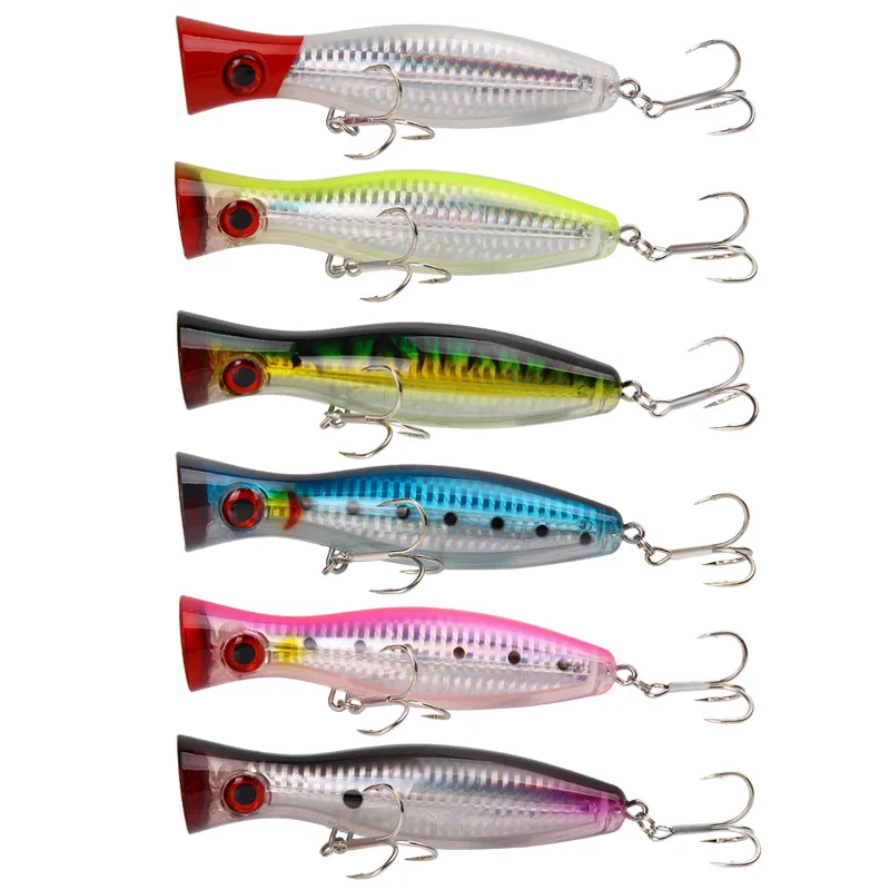 

Fishing Topwater Floating Popper Lure 12.5cm/40g Saltwater Big Game Artificial Bait Surf Fishing Wobblers Tuna Trout Bass