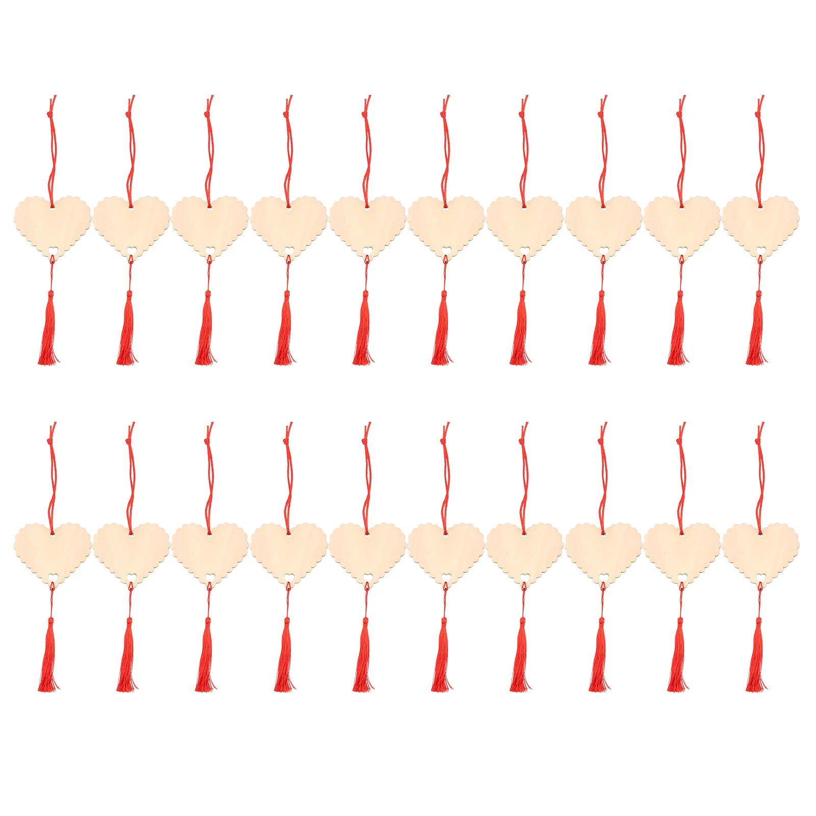 

20 Blessing Cards Heart-shape Wish Valentine's Day Decoration