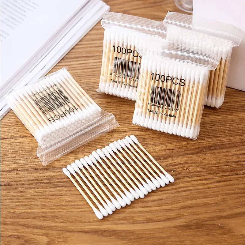 

Medical Cotton Swab Ear Makeup Cleaning Cotton Swab Double-ended Cotton Swab Disposable Round Ear Spoon Cotton Swab