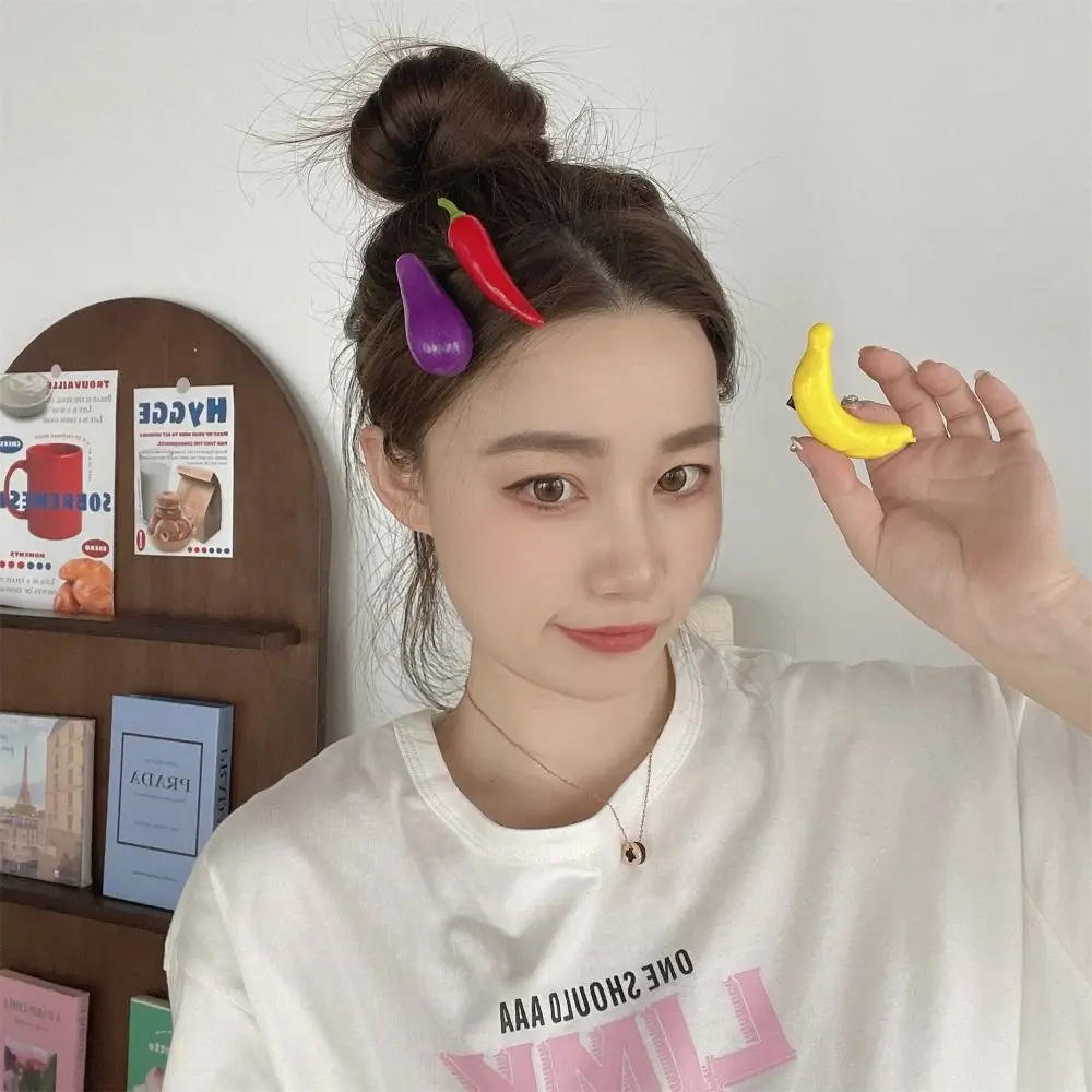 

For Girls For Women Bangs Clip Headwear Hair Accessories Women Fruit Hairpin Simulation Food Hair Clip Korean Style Barrette