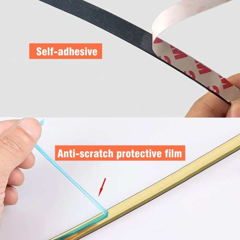 

5M Soft PVC Tile Gap Sticker Waterproof Mildewproof Self-adhesive Tape For Ceiling Background Wall Decor Home Improvement Strip