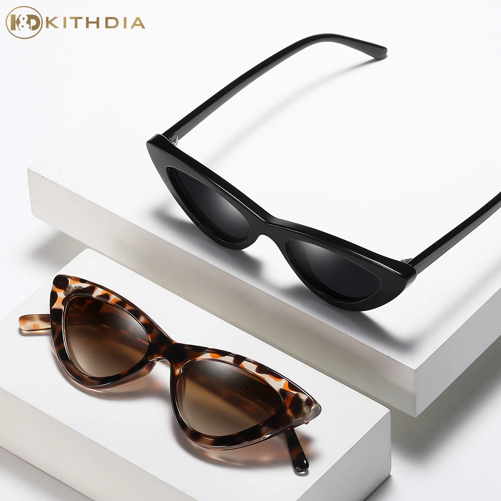 Kithdia Cat Eye Fashion Sunglasses Women Vintage Luxury Brand Designer Black Glasses Sun Glasses For Female HD Lens Polarized