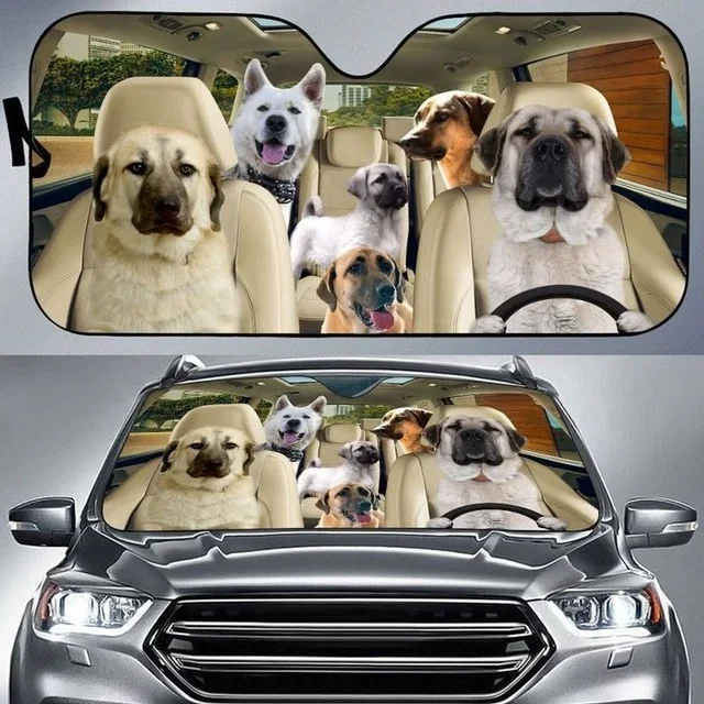 Автомобильный солнцезащитный козырек Fox Terrier для домашних животных всей семьи