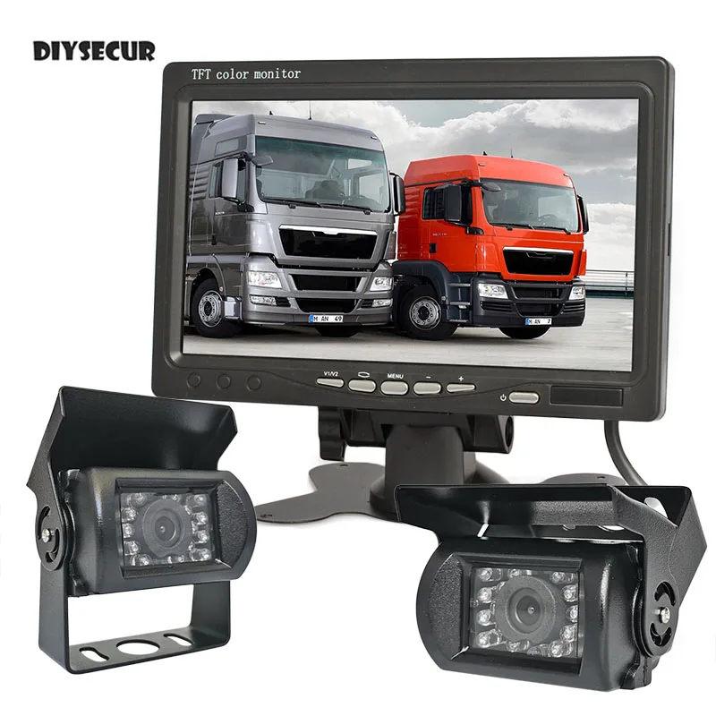 DIYSECUR 7-дюймовый AHD IPS автомобильный монитор заднего вида IP68 Водонепроницаемая