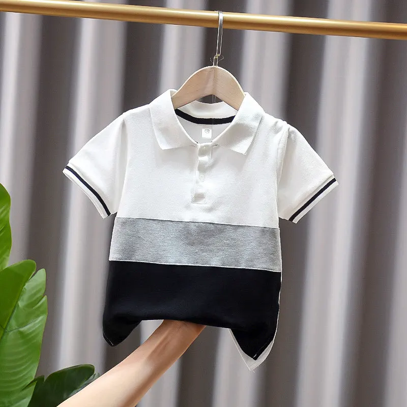 

Summer Boys Active T-Shirts Cotton Toddler Kids Polo Shirt Top Tees High Quality Children's Clothes Baby Age 2 3 4 5 7 9Year Old