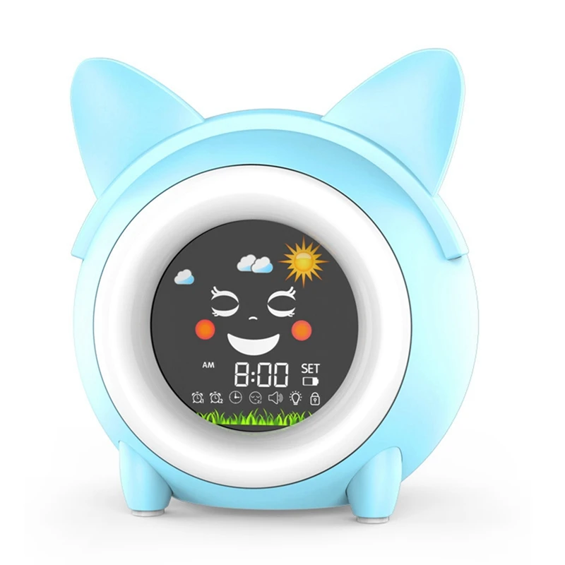 Colorful Night Light Alarm Clock Cartoon Alarm Clock For Kid