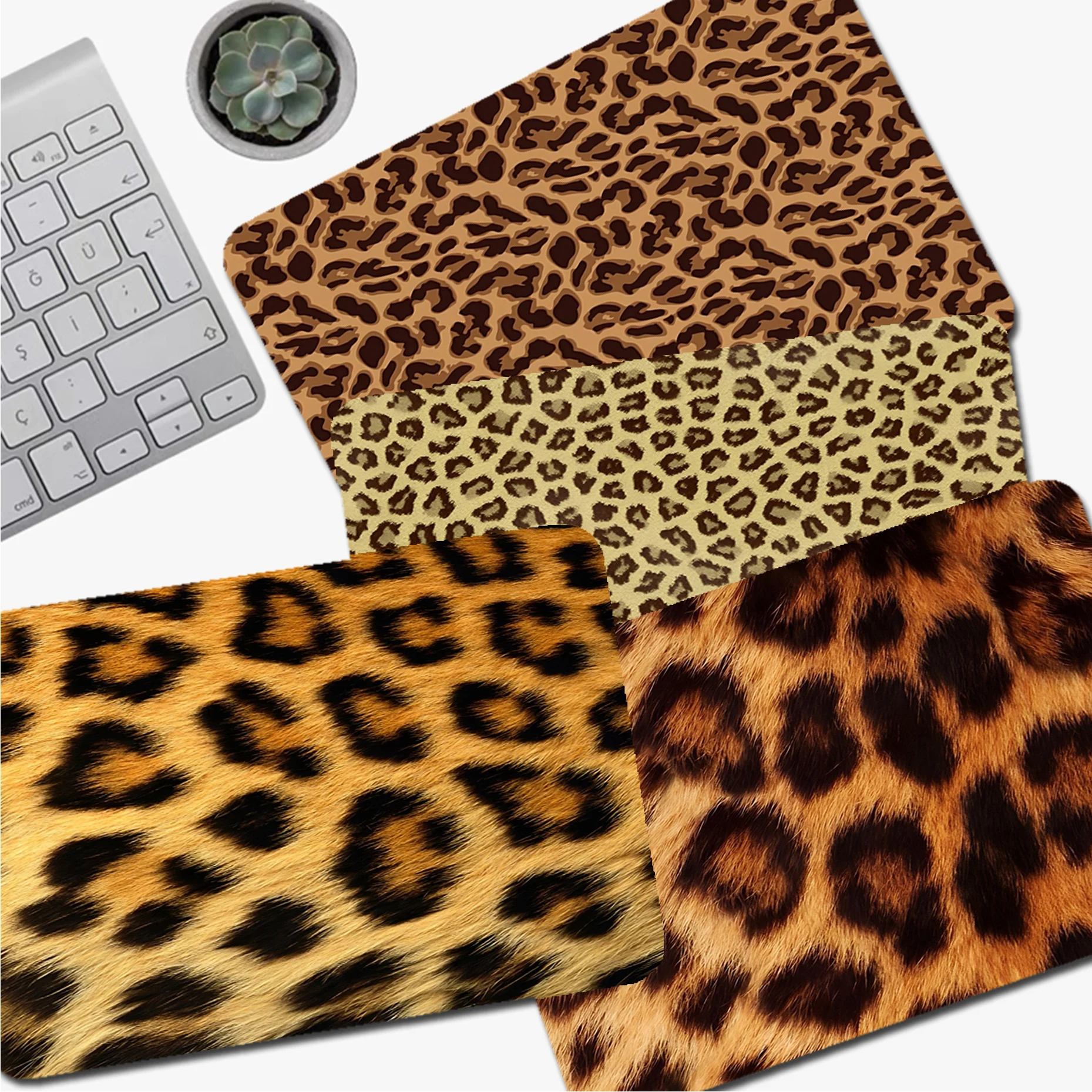 

Fashion Leopard Print Mousepad Non-slip Lockedge Cartoon Anime Gaming Mouse Pad Keyboard Mouse Mats for PC Gamer Mousemat