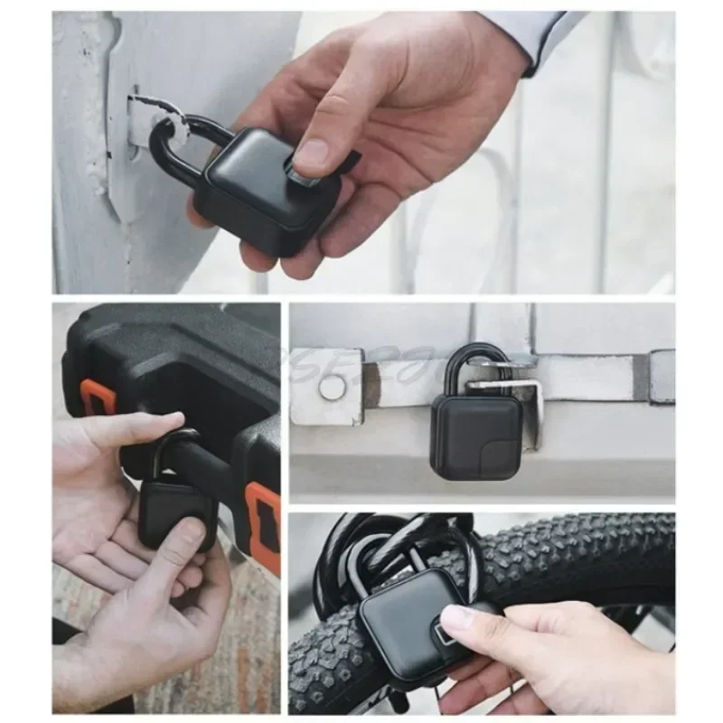 Фото B-M APP Пульт дистанционного управления Bluetooth Замок с отпечатками пальцев для безопасности багажа Биометрический перезаряжаемый электронный противоугонный замок №5