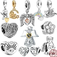 925 sterling silver beads angel wings rainbow of love heart charms fit original pandora bracelets for women diy jewelry