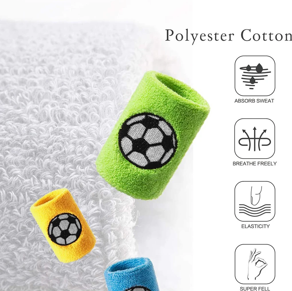

Pack of 6 Kids Sports Wristband Indoor Outdoor Cycling Football Baseball Golf Tennis Soccer Ball Training Wrist Sweatband