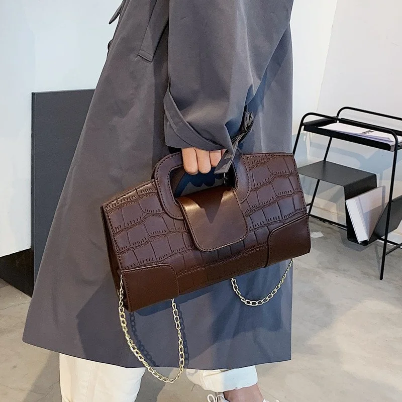 

Fashion Alligator Women Handbags Designer Crocodile Pattern Shoulder Crossbody Bag Chains Clutch Purses Lady Bags for Women 2023