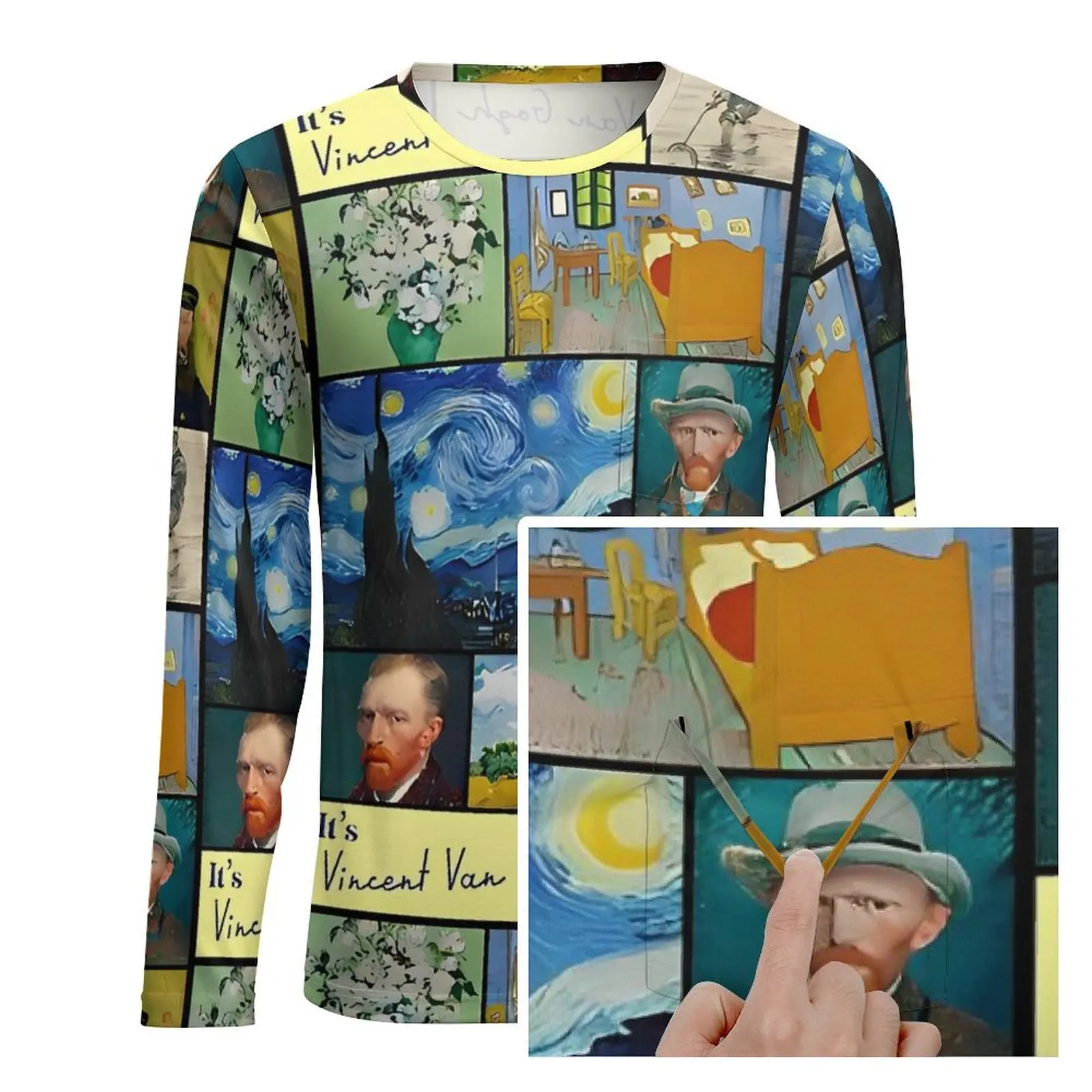 Vincent Van Gogh Collection T-Shirt Spring Fun T-Shirts Men Retro Graphic Tshirt 3XL 4XL 5XL