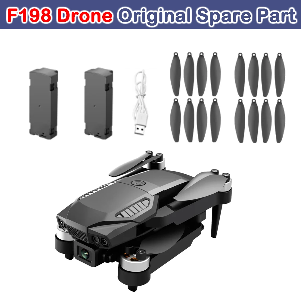 Оригинальный мини-Дрон F198 запасные части Лопасти пропеллера/USB-кабель зарядного