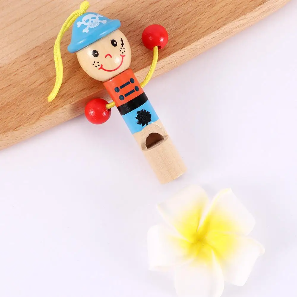 

Cartoon Educational Lovely Baby Kids Toys Musical Gift Little Pirate Whistle Wooden Toys