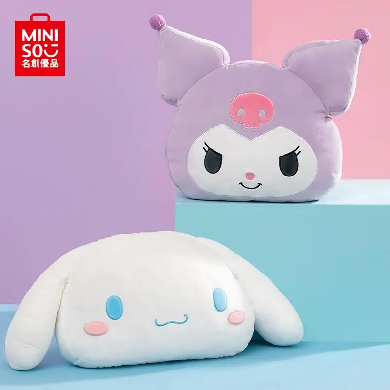 

Miniso Sanrios Kuromi Cinnamoroll Cartoon Cute Lunch Break Pillow Plush Toys Kawaii Elastic Cushion Doll Birthday Gift Ornaments