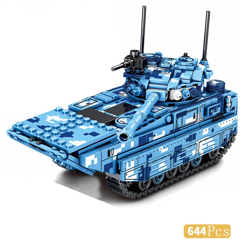 

World War II Military Series Army ZTD-05 Amphibious Combat Vehicle Model Collection Ornaments Building Blocks Bricks Toys Gifts