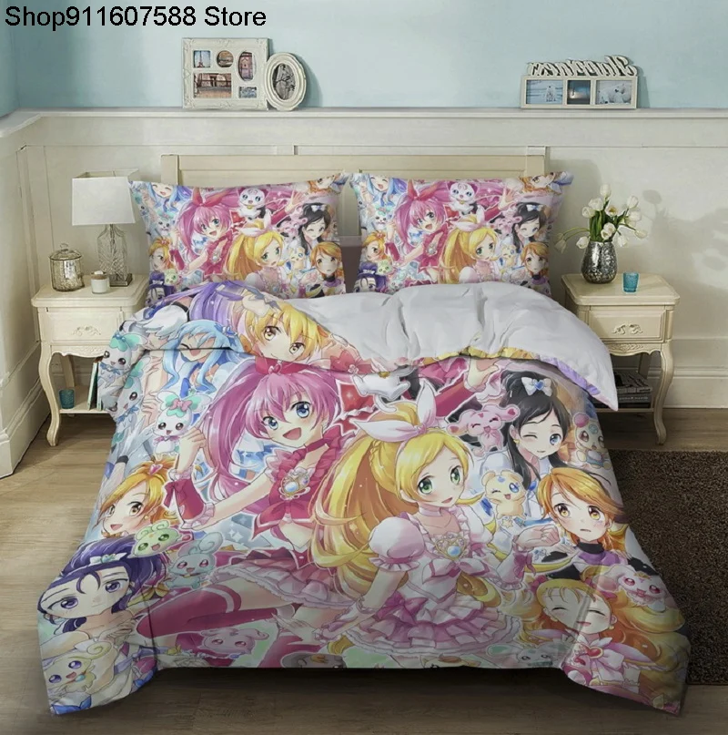 Постельное белье из 2/3 предметов японские комплекты с аниме для спальни