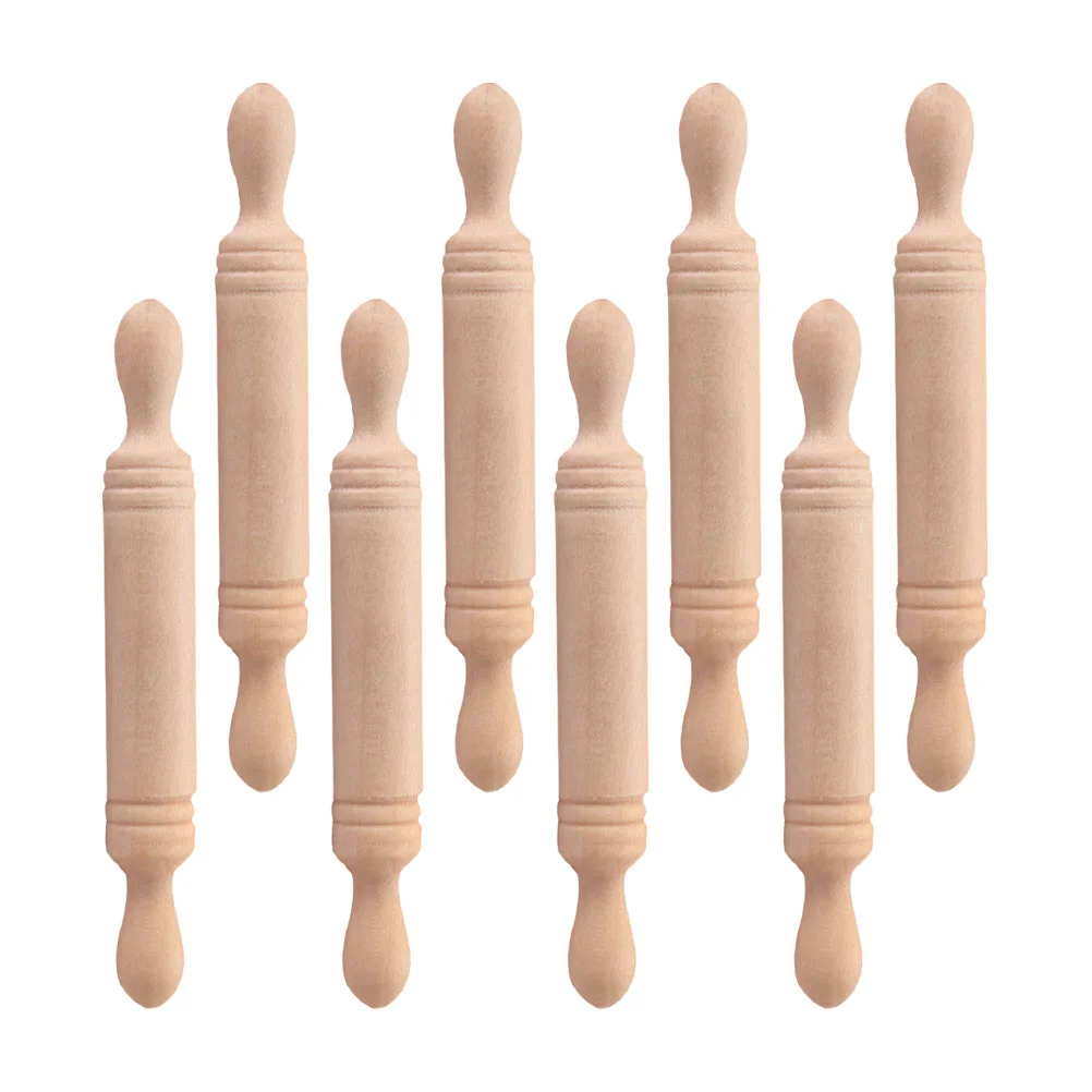 

Rolling Pin Minipins Miniature Kitchen Wooden Roller Bakingkids House Accessories Toypretend Crafts Cooking Furniture Tools