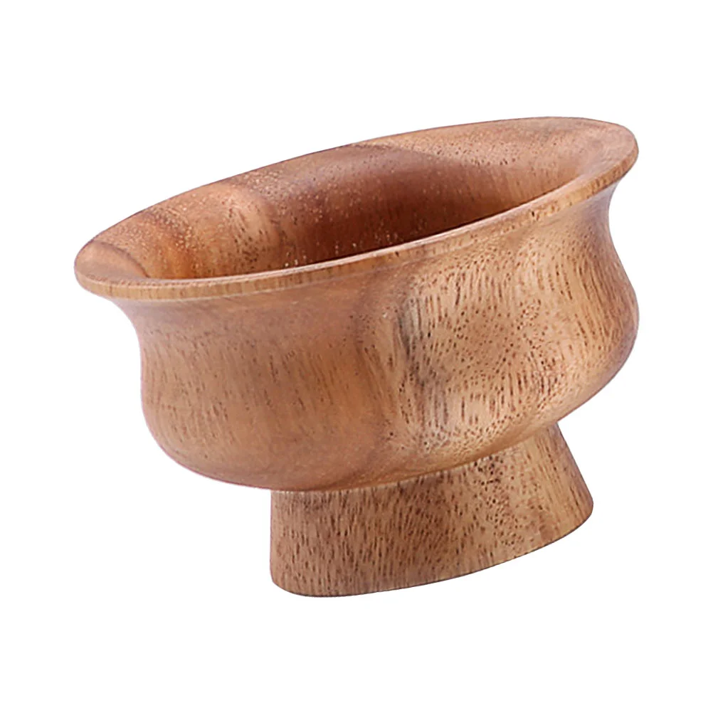 

1PC Acacia Wood Tea Bowl Whole Wood Rice Bowl Kitchen Utensil (Brown)