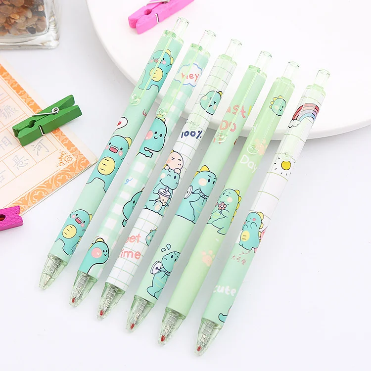 

6 шт. Шариковые ручки HELPRO kawaii чёрные 0,5 мм