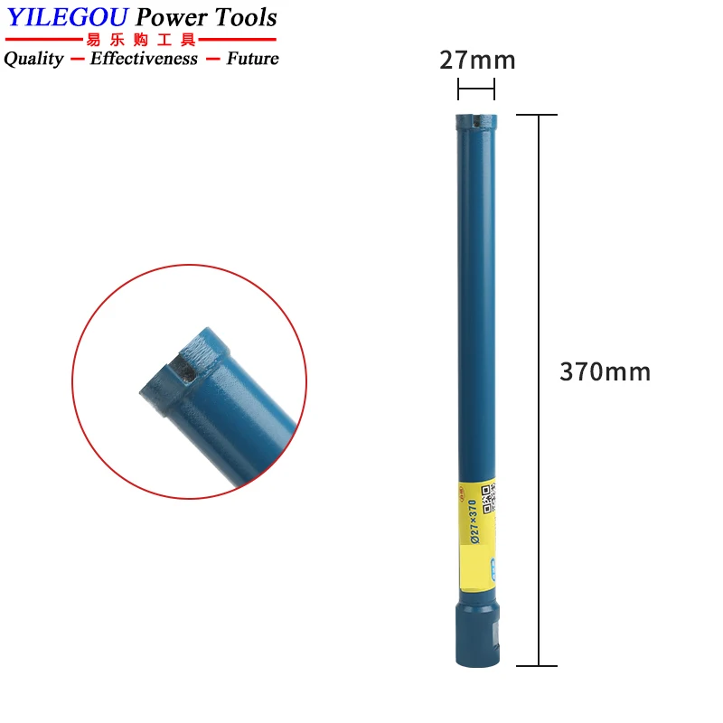 

Dongcheng 25 32 36 40 51 56 63 мм Алмазное корончатое сверло 370 450 мм Перфоратор для стен и бетона Сверление кладки Влажное полое сверло