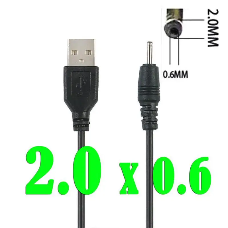 2.0 A Male to DC 2.0*0.6mm 2.5*0.7mm 3.5*1.35mm 4.0*1.7mm 5.5*2.1mm 5 Volt Barrel Jack Power Cable Connector Charger Cord