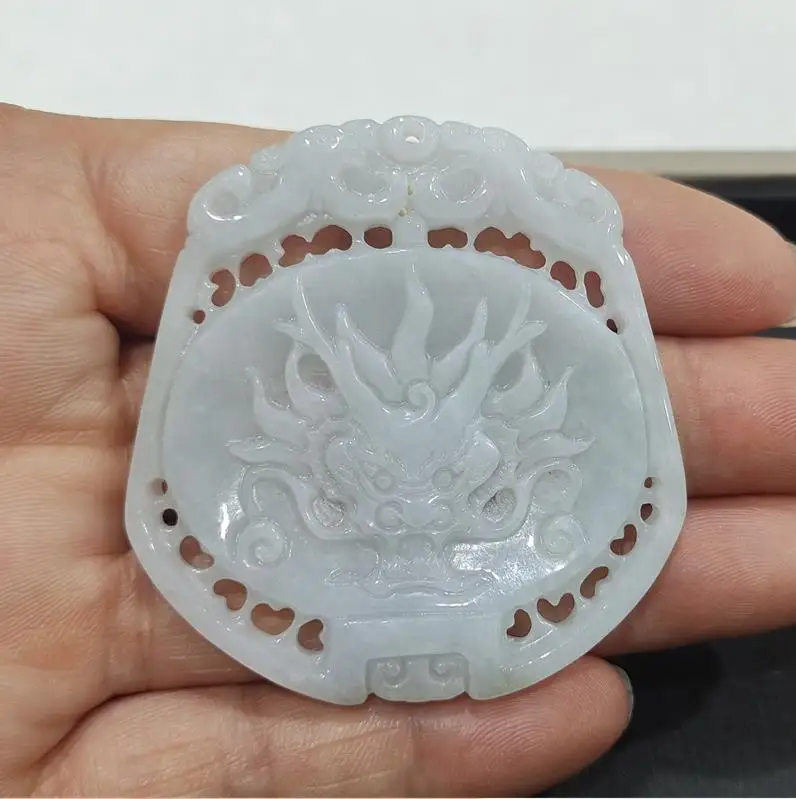 Hot Selling Hand-carve Natural Jade Dragon Necklace Pendant Fashion Jewelry Accessories For Men Women Luck Gifts
