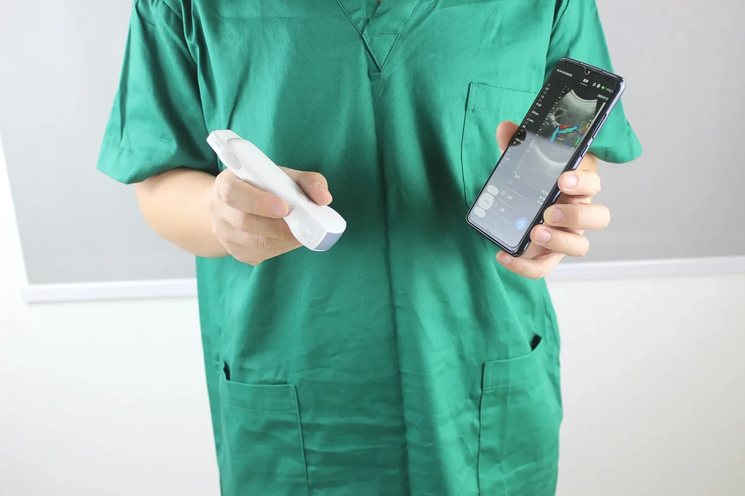 Беспроводной ультразвуковой зонд 3-в-1 с двойной головкой для Android IOS Windows Systems 128